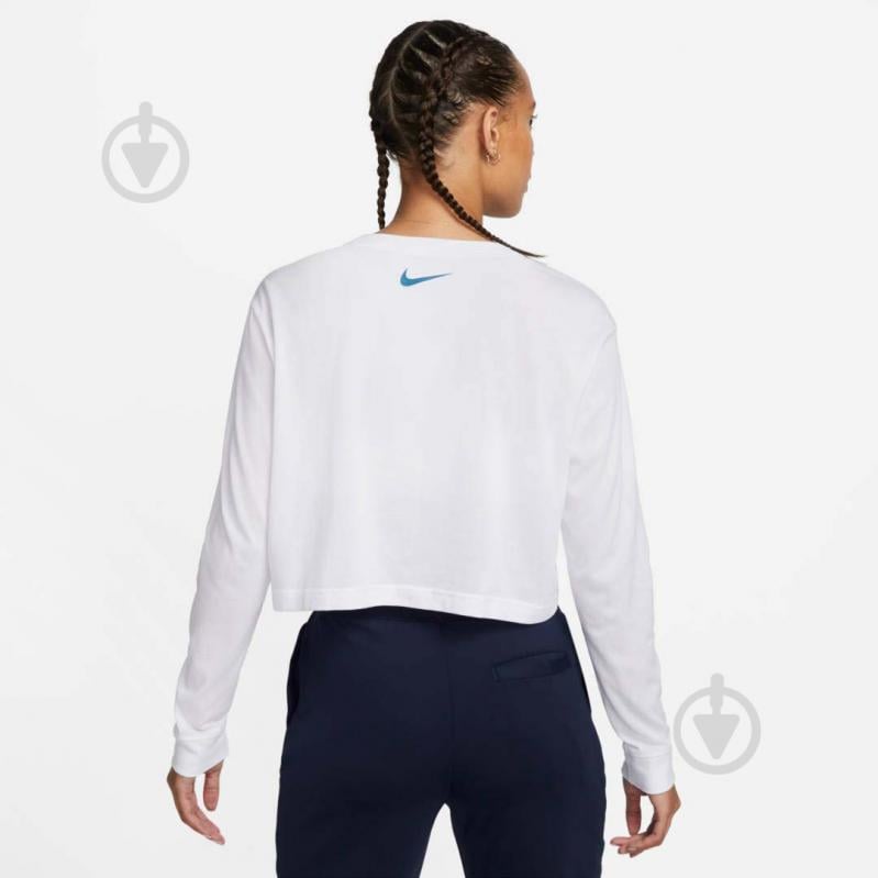 Футболка Nike W NKCT DF TEE LS SLAM CROP DZ3797-100 р.XL білий - фото 2