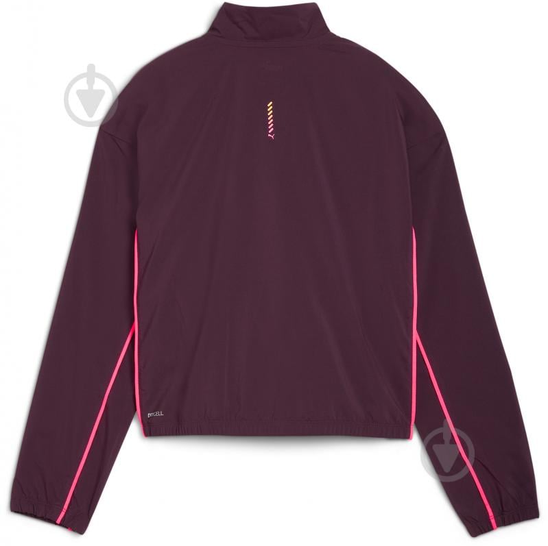 Анорак женский Puma RUN FOR HER FASHION WOVEN 1/2 ZIP 52574344 р.XS бордовый - фото 2