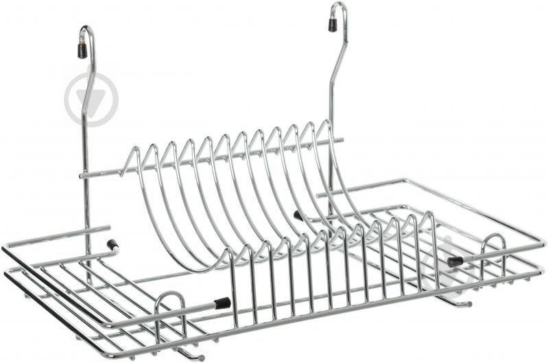 Сушарка на рейлінг  Rejs 445x270x260 із пластиковим піддоном хром - фото 2