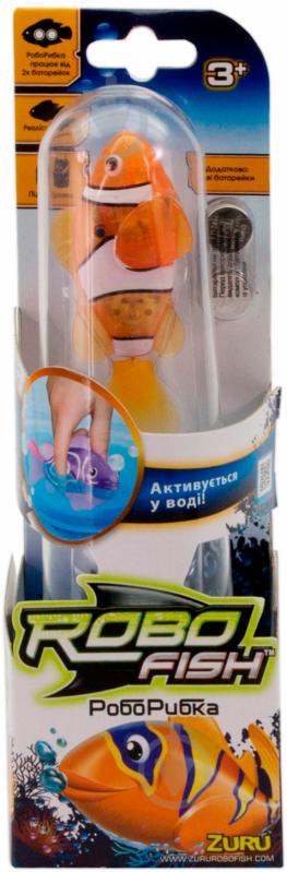 Рыбка Zuru RoboFish Клоун Оранжевая интерактивная 2549-7 - фото 1 Рыбка Zuru RoboFish Клоун Оранжевая интерактивная 2549-7 - фото 1