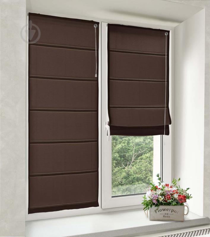 Римская штора Rollotex Шнуровое упрвление ASTI 50x300 см Шоколадная - фото 1 Римская штора Rollotex Шнуровое упрвление ASTI 50x300 см Шоколадная - фото 1