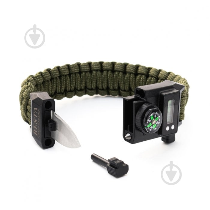 Годинник тактичний Band з компасом 6 в 1 BESTA army green - фото 7