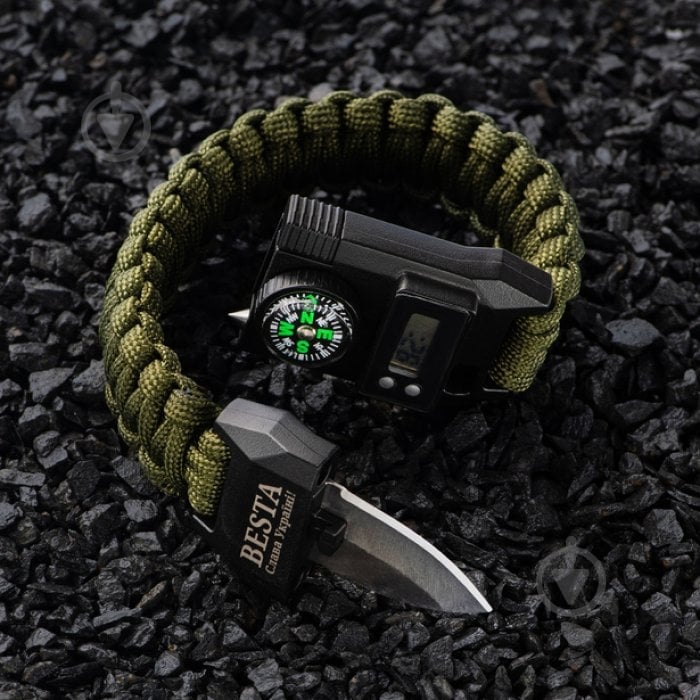 Годинник тактичний Band з компасом 6 в 1 BESTA army green - фото 5