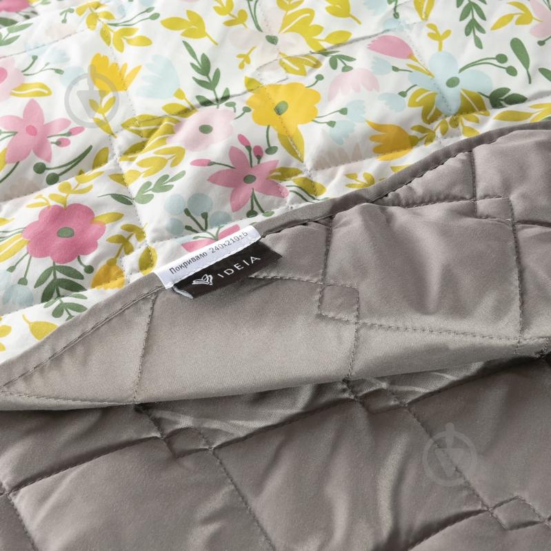 Покривало Cube 140x210 см IDEIA сірий із малюнком - фото 1