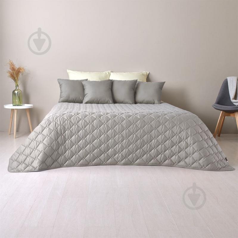 Покривало Cube 140x210 см IDEIA сірий із малюнком - фото 2