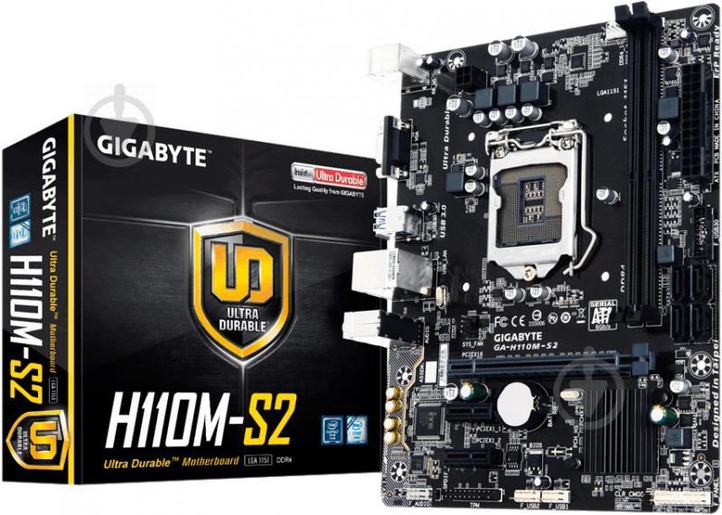 Материнська плата Gigabyte GA-H110M-S2 DDR3 (Socket 1151, Intel H110, micro ATX) - фото 4