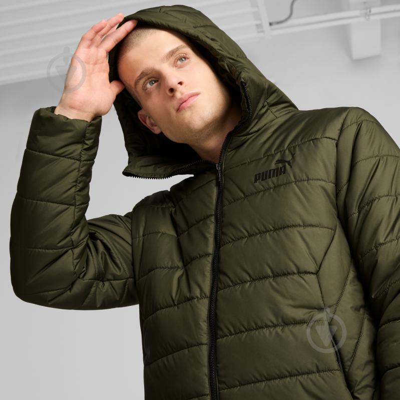 Куртка чоловіча демісезонна Puma ESS HOODED PADDED JACKET 84893870 р.L хакі - фото 7