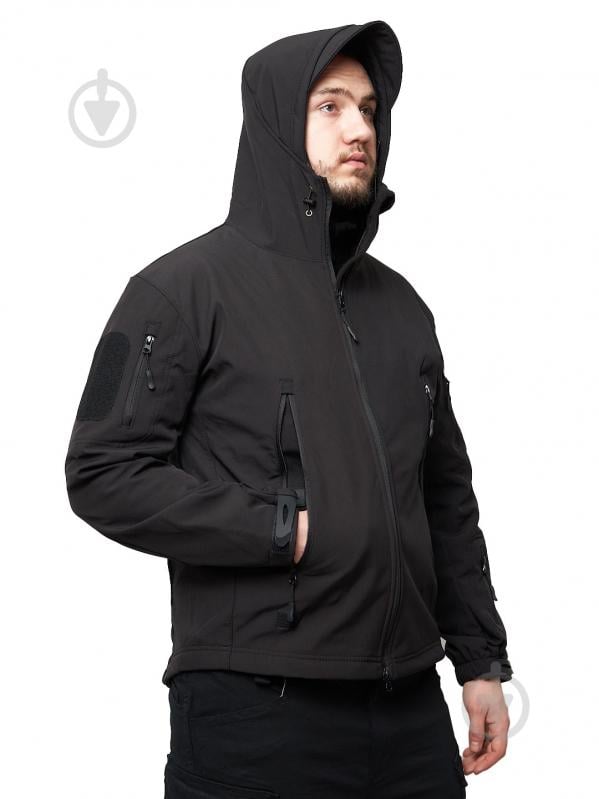 Куртка мужская демисезонная ESDY тактическая Softshell Shark Skin 01 JA-01 р.M black - фото 1