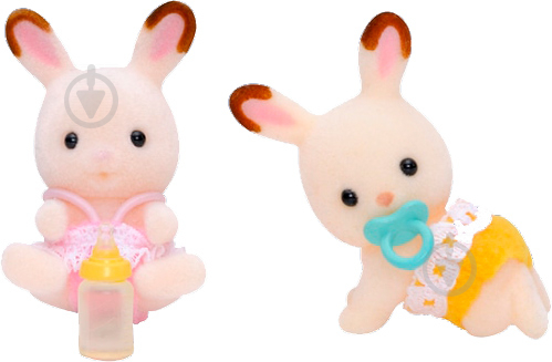 Игровой набор Sylvanian Families Шоколадные кролики-двойняшки в коляске 5432 - фото 3