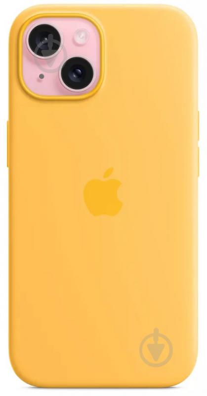 Чехол Apple Silicone Case with MagSafe для Apple iPhone 15 sunshine (MWNA3ZM/A) - фото 2