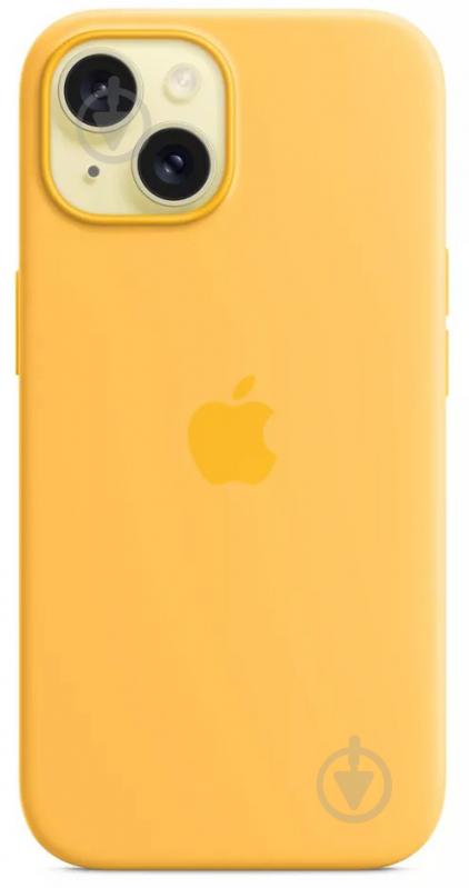 Чехол Apple Silicone Case with MagSafe для Apple iPhone 15 sunshine (MWNA3ZM/A) - фото 3