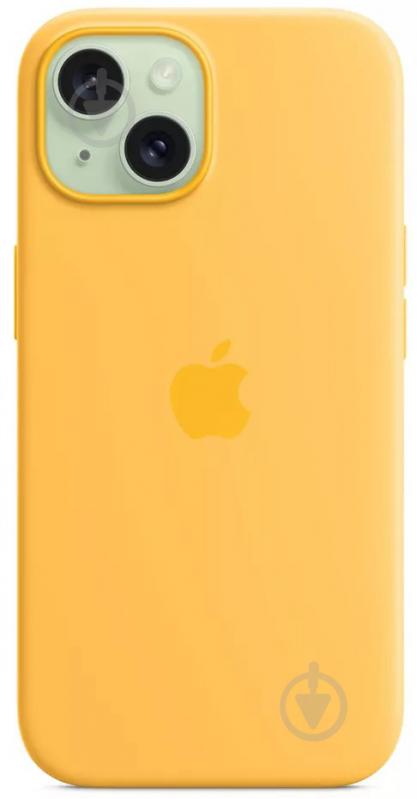 Чехол Apple Silicone Case with MagSafe для Apple iPhone 15 sunshine (MWNA3ZM/A) - фото 4