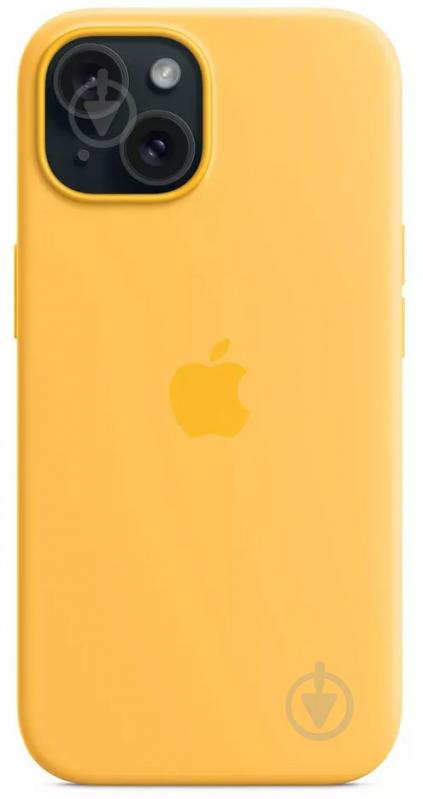 Чехол Apple Silicone Case with MagSafe для Apple iPhone 15 sunshine (MWNA3ZM/A) - фото 5