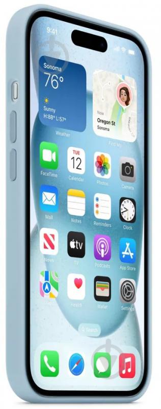 Чохол Apple Silicone Case with MagSafe для Apple iPhone 15 blue (MWND3ZM/A) - фото 6