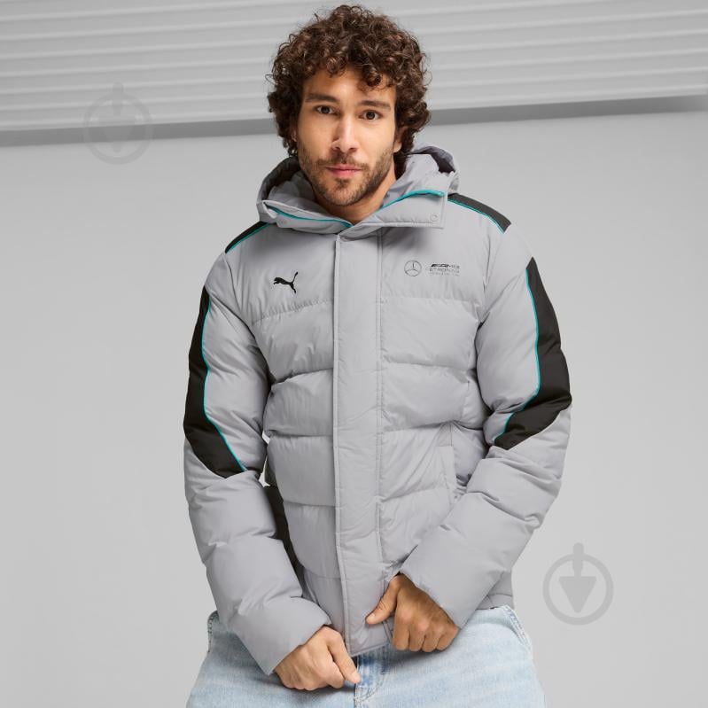 Пуховик мужской зимний Puma MAPF1 MT7+ ECOLITE PADDED JACKET 62731502 р.L серый - фото 3