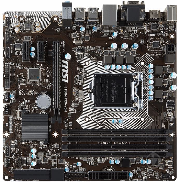 Материнська плата MSI B150M PRO-VDH (Socket 1151, Intel B150, mirco ATX) - фото 1