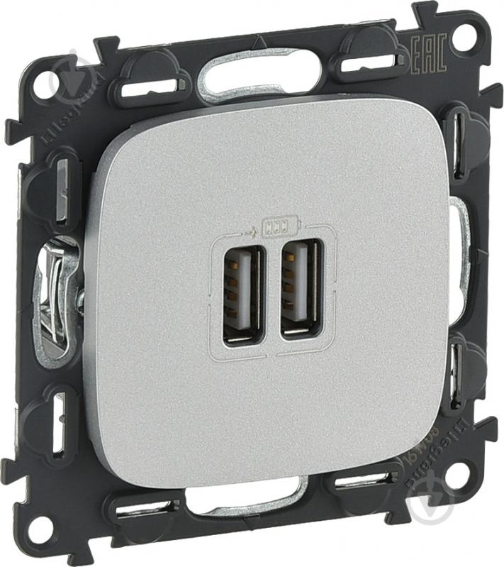 Розетка USB Legrand Allure алюминий 754997 - фото 1