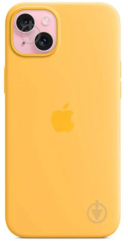 Чохол Apple Silicone Case with MagSafe для Apple iPhone 15 Plus sunshine (MWNF3ZM/A) - фото 4