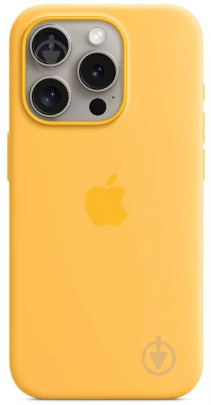 Чехол Apple Silicone Case with MagSafe для Apple iPhone 15 Pro sunshine (MWNK3ZM/A) - фото 3