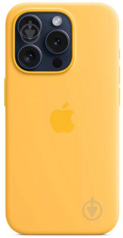 Чехол Apple Silicone Case with MagSafe для Apple iPhone 15 Pro sunshine (MWNK3ZM/A) - фото 4