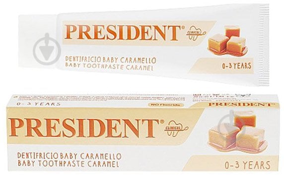 Зубна паста дитяча PresiDENT Baby Caramel до 3 років 30 мл - фото 1