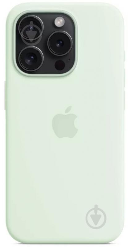 Чехол Apple Silicone Case with MagSafe для Apple iPhone 15 Pro mint (MWNL3ZM/A) - фото 3