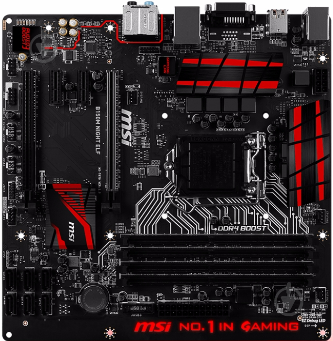 Материнська плата MSI B150M NIGHT ELF (Socket 1151, Intel B150, mirco ATX) - фото 1