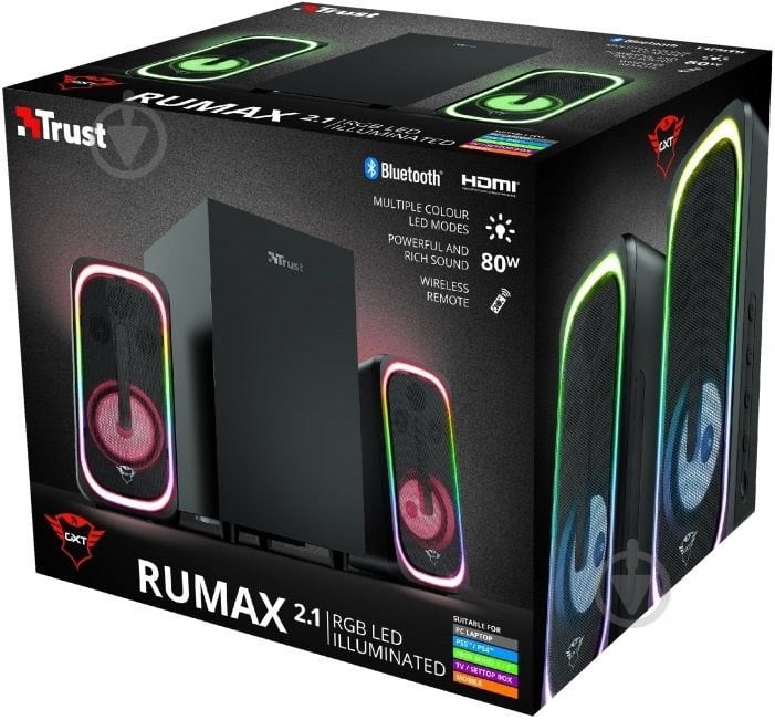 Акустична система Trust 2.1 GXT 635 Rumax RGB (23927) 2.1 black - фото 9