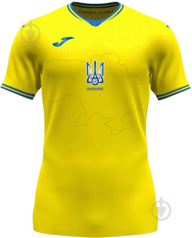 Футболка формы сборной Украины 2021 Joma FED. FUTBOL UCRANIA AT102404A907 р.M желтый - фото 