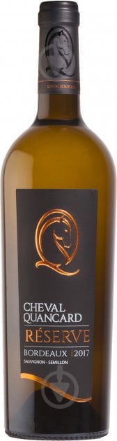 Вино CHEVAL QUANCARD S.A. Reserve Bordeaux Blanc AOC белое сухое 11-14,5% 0,75 л - фото 1