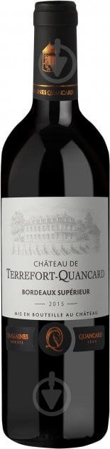 Вино CHEVAL QUANCARD S.A. Chateau de Terrefort-Quancard Bordeaux Superieur AOC червоне сухе 11-14,5% 0,75 л - фото 1