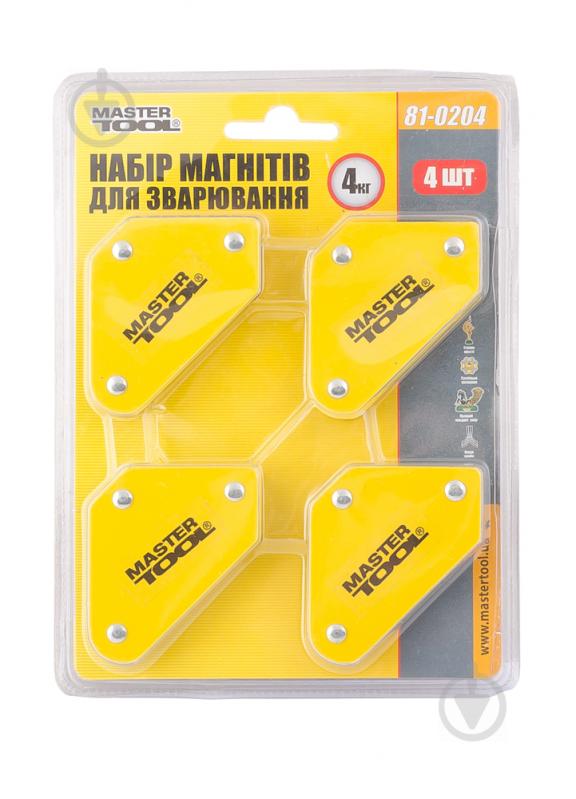 Магнит для сварки MasterTool 4 кг 45°/90°/135° 58x50 мм 81-0204 - фото 1