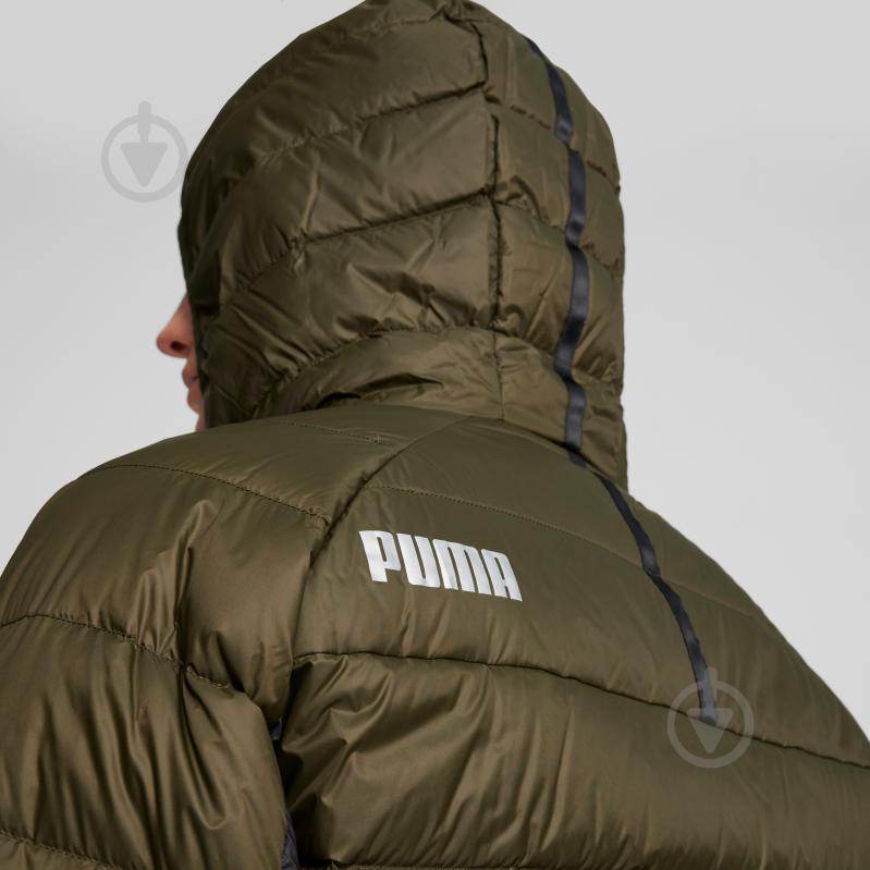 Пуховик мужской зимний Puma PACKLITE HOODED DOWN JACKET 84935570 р.M хаки - фото 7