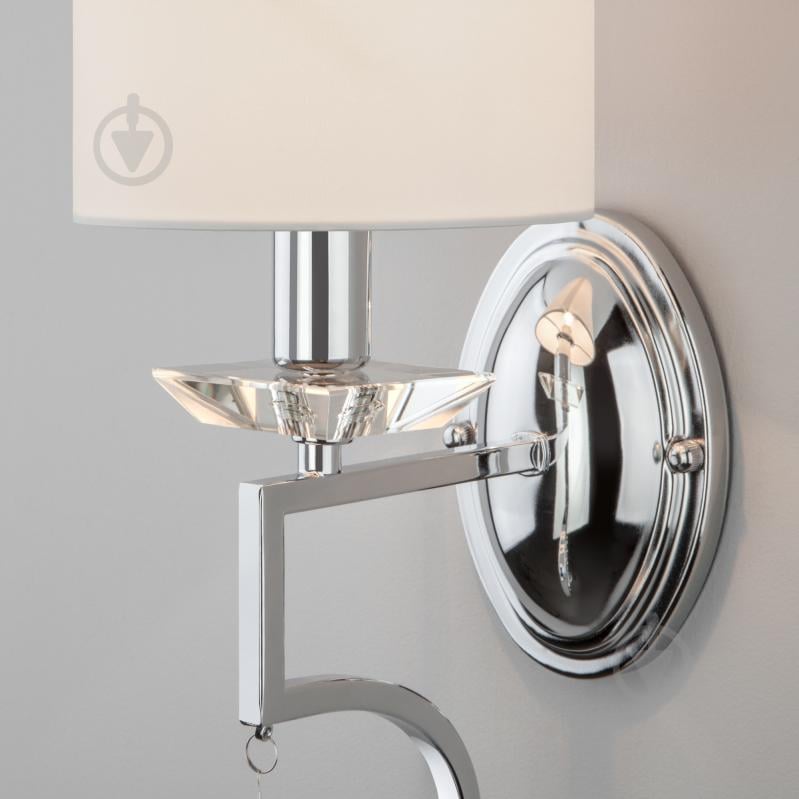 ВИТРИНА! Бра Strotskis Ariana 1x60 Вт E14 белый 60113/1 (хром) - фото 3