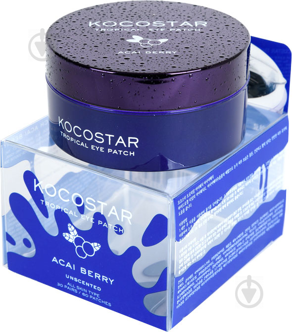 Гидрогелевые патчи Kocostar Tropical Eye Patch Ягоды асаи 90 г 60 шт./уп. - фото 5