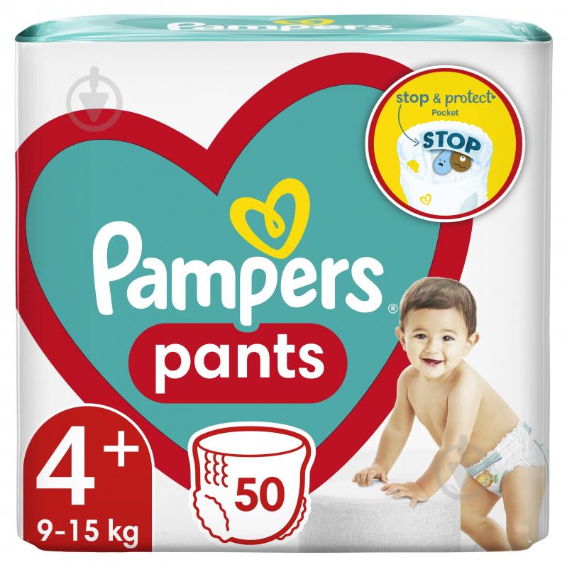 Підгузки-трусики Pampers Pants 4 9-15 кг 50 шт. - фото 1