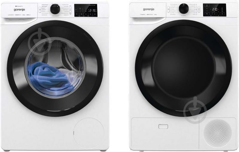 Стиральная машина Gorenje WPNEI 84 A1SWIFI/UA + Сушильная машина Gorenje DNE8B - фото 1