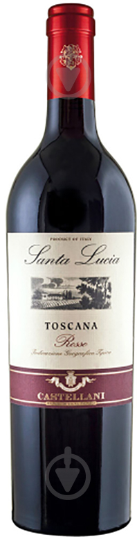 Вино Castellani Toscano Rosso Cru Santa Lucia IGT красное сухое 12% 0,75 л - фото 1