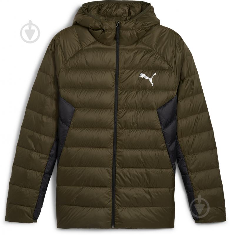 Пуховик мужской зимний Puma PACKLITE HOODED DOWN JACKET 84935570 р.S хаки - фото 1