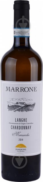 Вино Marrone Langhe Chardonnay DOC Memundis белое сухое 14% 0,75 л - фото 1