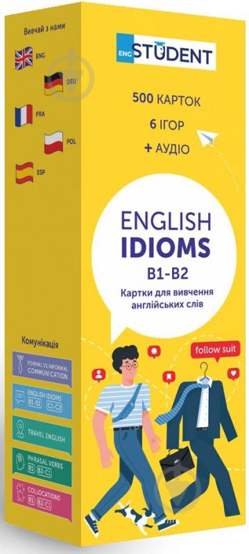 Картки навчальні «English Student- English Idioms B1-B2 (500)» 9786177702657 - фото 1