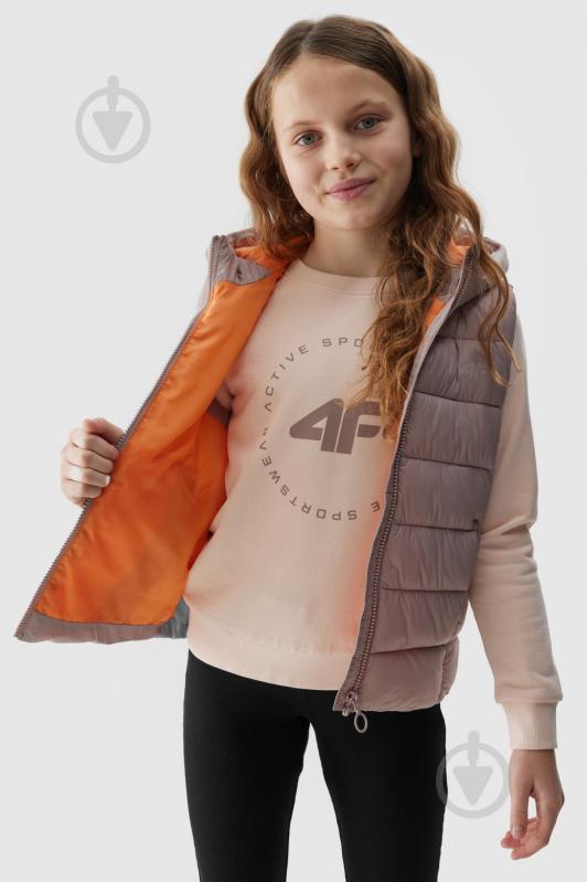 Жилет 4F VEST JACKET F080 / KAMIZELKA F080 4FJWSS24TVJAF080-83S р.158 бежевый - фото 4