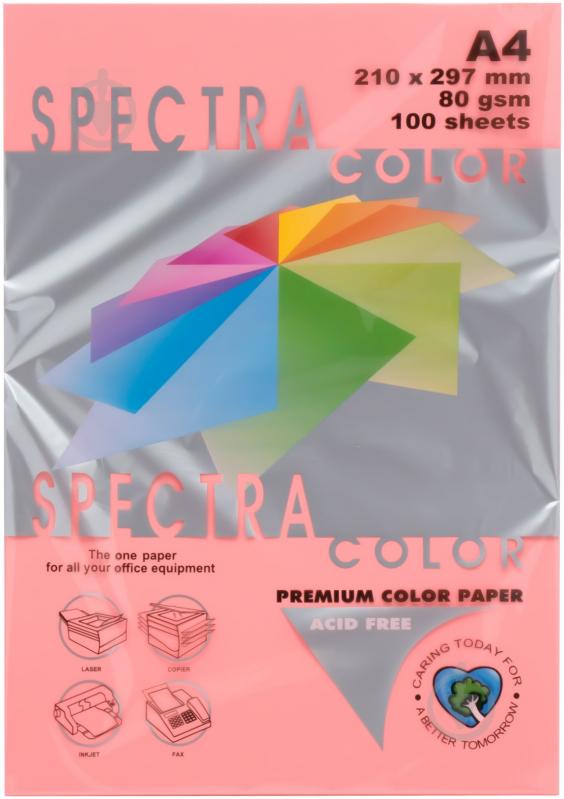 Папір офісний Spectra Color A4 80 г/м рожевий 100 аркушів - фото 1