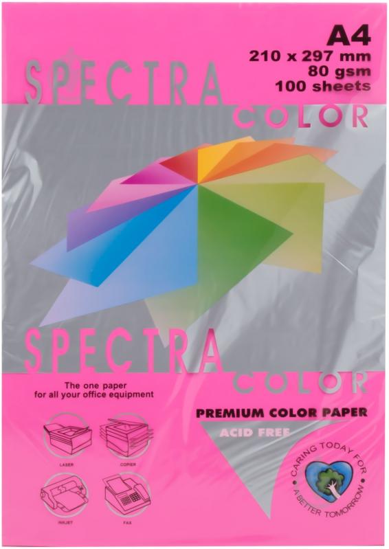 Папір офісний Spectra Color A4 80 г/м рожевий 100 аркушів - фото 1