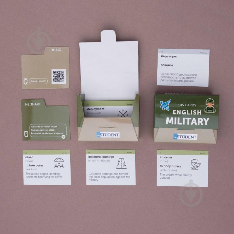 Карточки обучающие «English Student - Military English (105)» 9786177702640 - фото 2