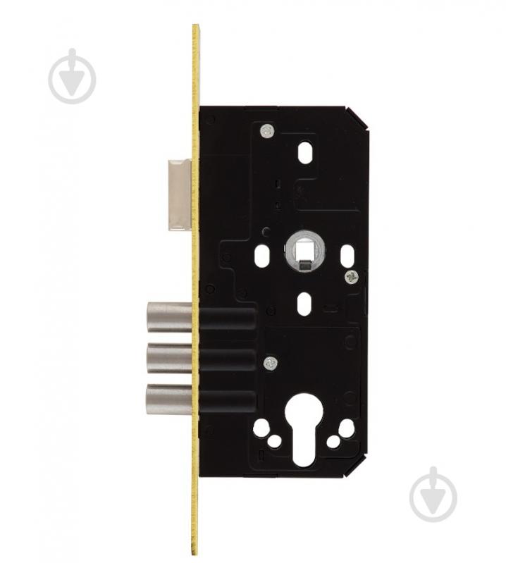 Дверний замок вхідний SANTOS 1-WAY DIN 972 PB UNIV BS55 мм 72 мм латунь - фото 2