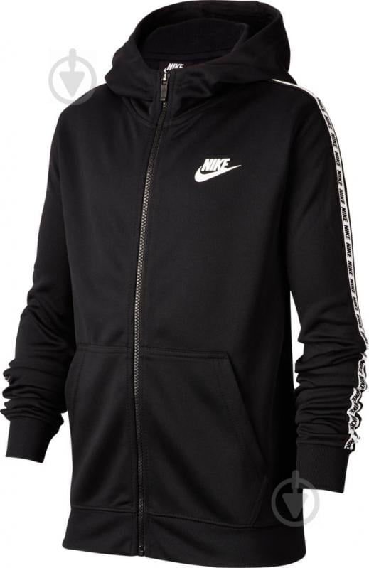 Джемпер Nike B NSW REPEAT FZ POLY HOOD AV8387-010 чорний - фото 1