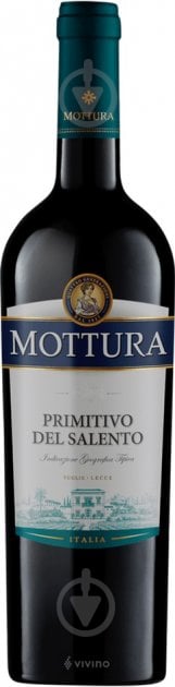 Вино Mottura® Primitivo del Salento IGT червоне сухе 13% 0,75 л - фото 1