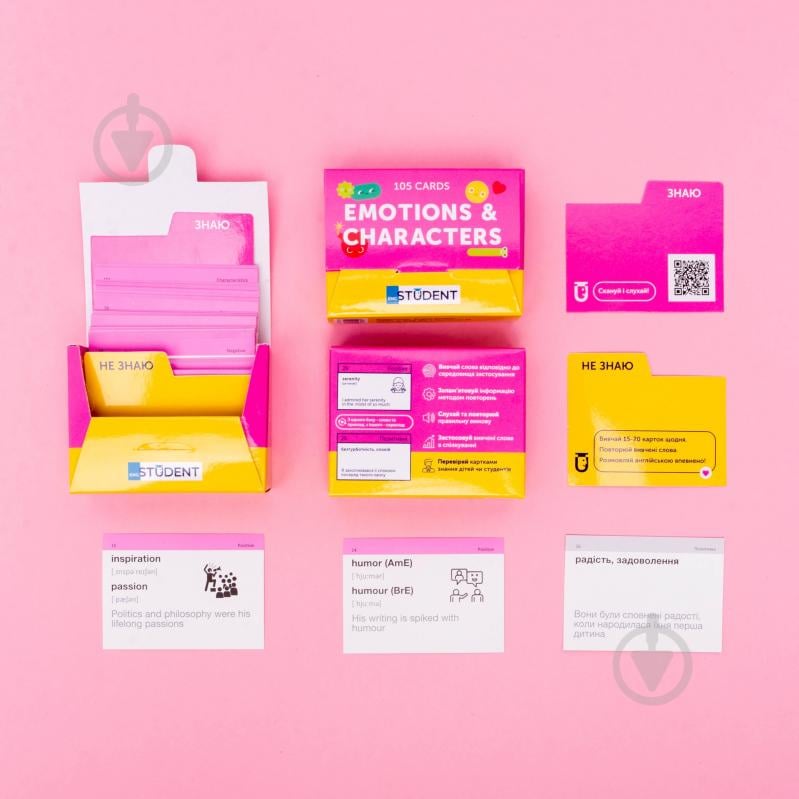 Карточки обучающие «English Student - Emotions & characters (105)» 9786177702800 - фото 2