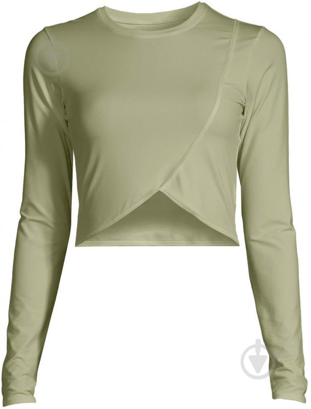 Футболка Casall OVERLAP CROP LONG SLEEVE 22132368 р.M оливковий - фото 1